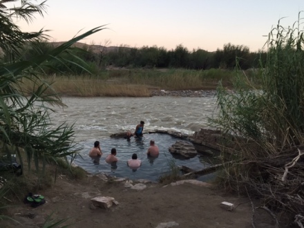 Hot springs along the Rio Grande River